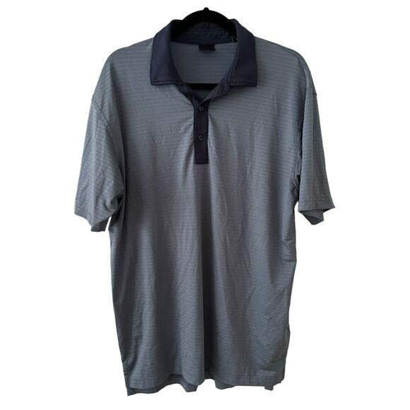 Dunning Golf Polo Men's Large Blue‎ Striped - Picture 1 of 7